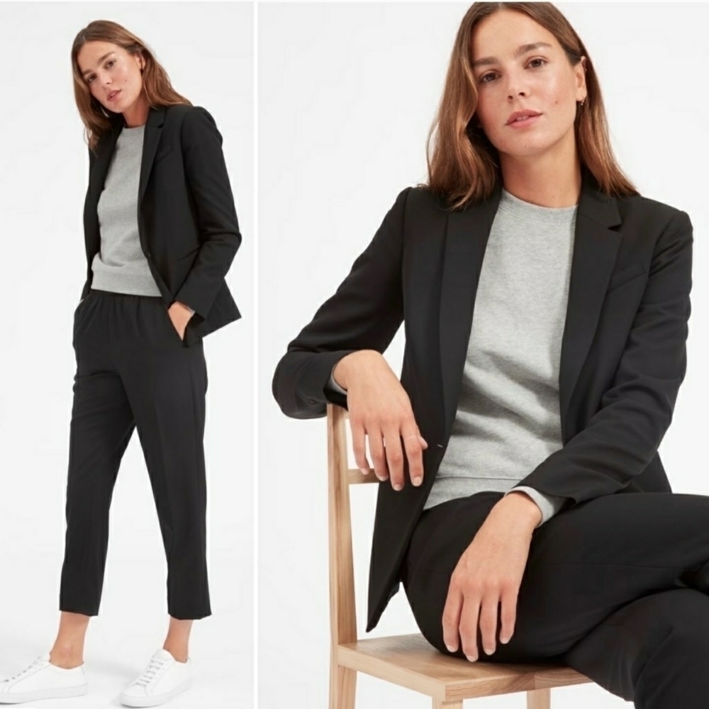 NWT Everlane the italian GoWeave Classic Blazer, Color Navy, Size 6